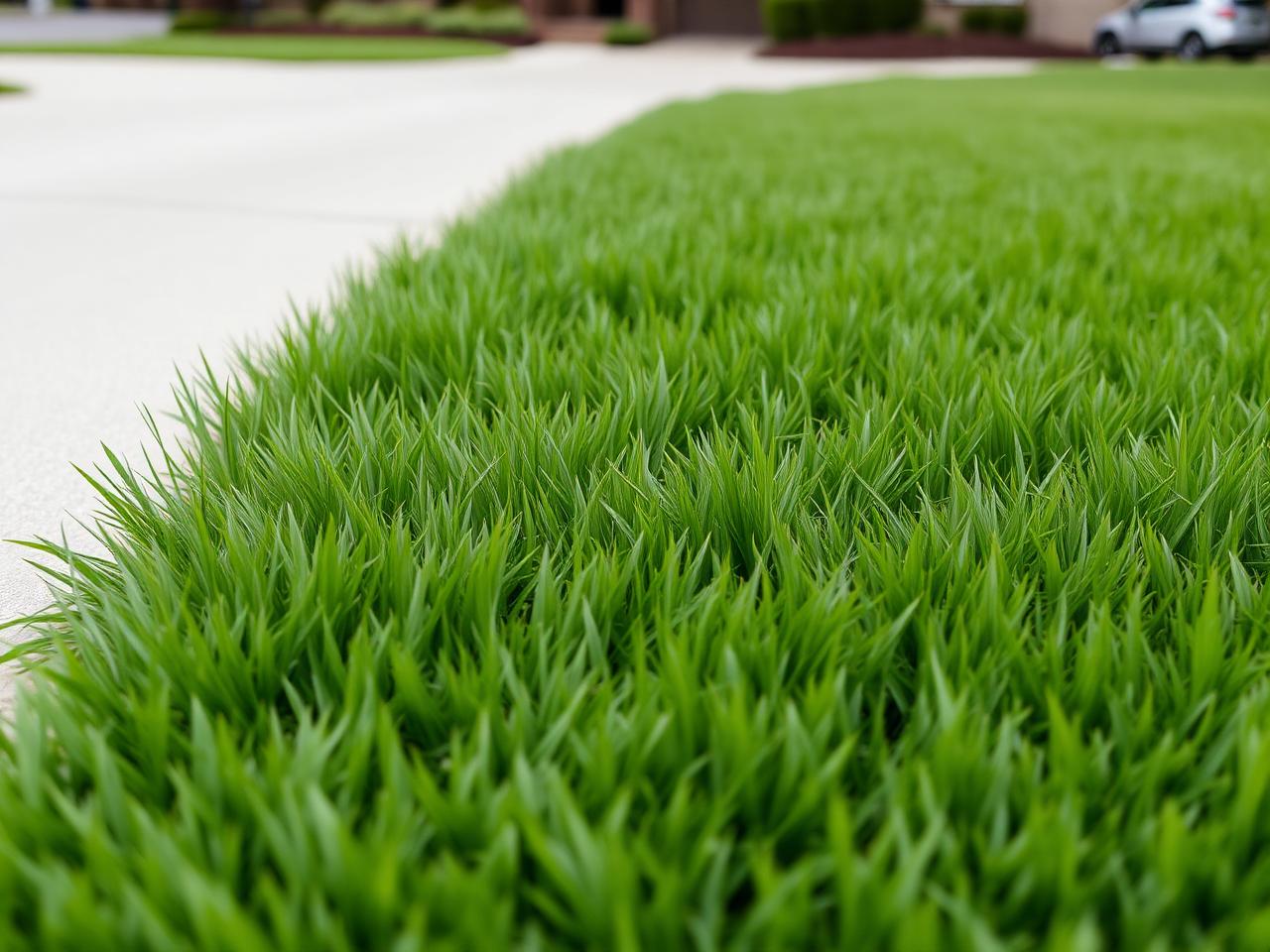 Crisp clean edge along a residential sidewalk